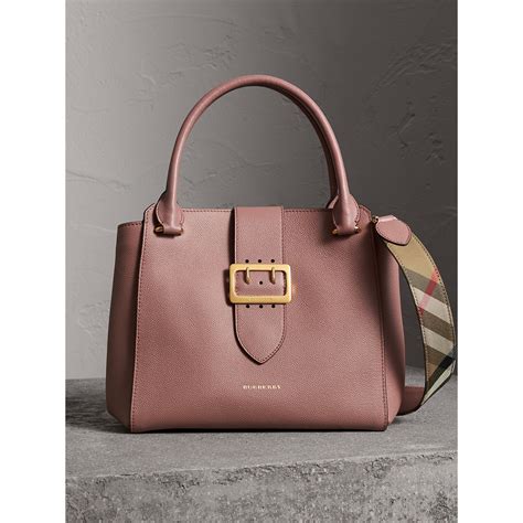 burberry medium embossed leather tote|burberry buckle medium tote pink.